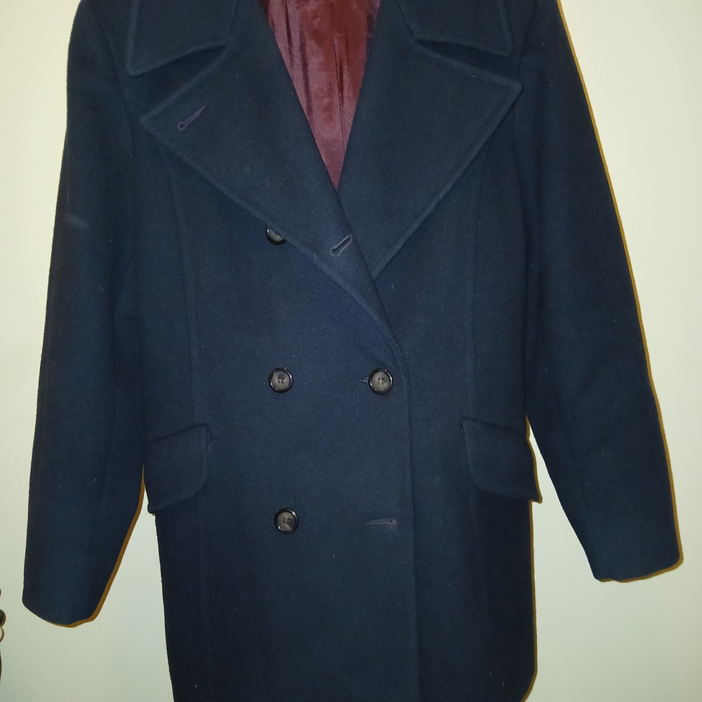 P.S. Limited Men's Dark Blue Pea Coat